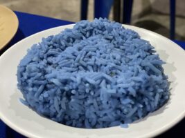 Butterfly Pea Blue Steamed Rice